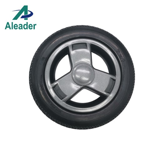 Solid hjól fyrir hjólhjólahjól Pólýúretan dekk 7 tommu